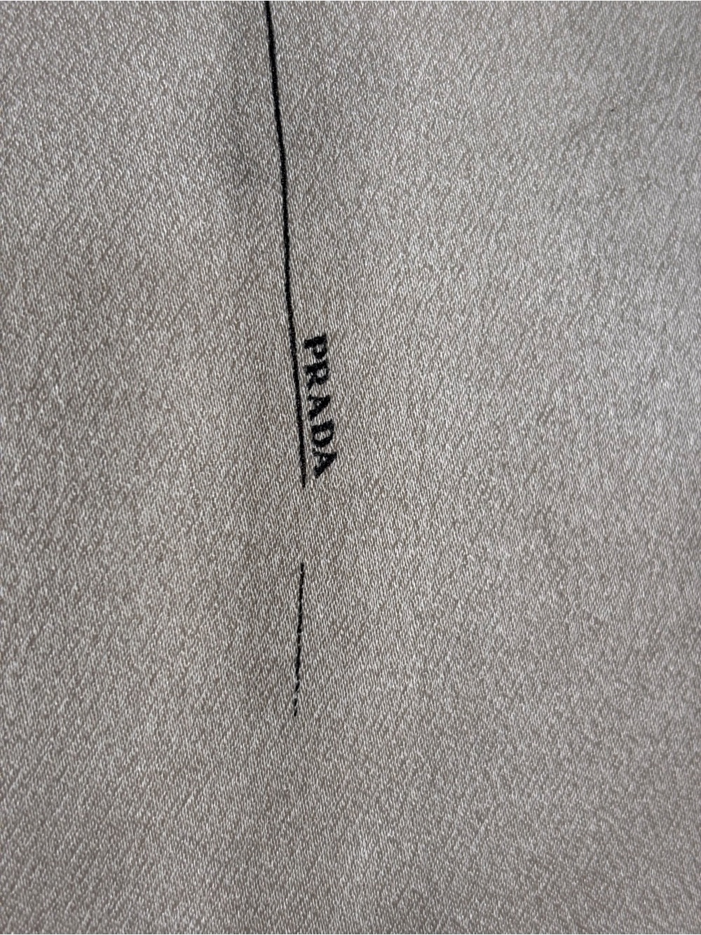 PRADA Vintage Oversized Silk Scarf Shawl 53” X 53” Gray Minimalist Logo Print - Picture 16 of 17